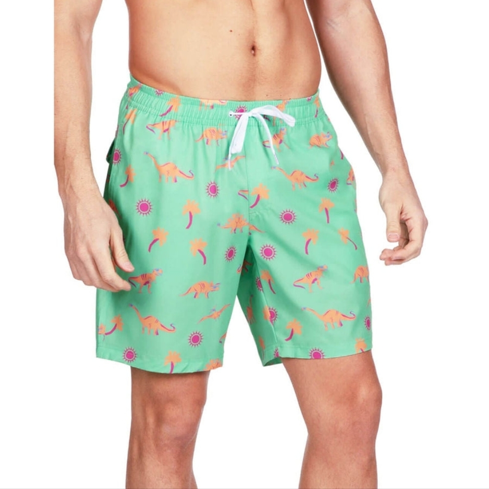 NWT Tipsy Elves Mens Dino Desert Stretch Swim Trunks Mens Size XXL
